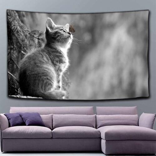 Cat Hanging Cloth Tapestry Blanket Background Cloth Beach Towel Household Hanging Picture Decorative