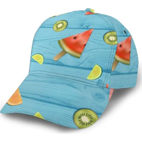 Summer Fruits Realistic Style Baseball Cap women men snapback caps Classic Style hat Casual Sport Outdoor cap