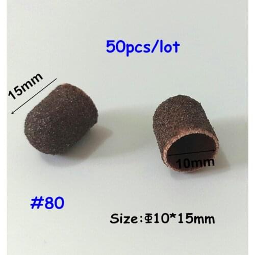 MAOHANG 50pcs/lot 10*15mm Beauty Nail Sanding Block Sleeves Nail Art Accessories Sanding Bands Nail Drill Manicure Tools