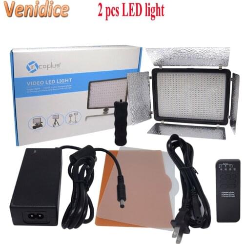 Mcoplus LED-520A studio camera photo light 528PCS 3200K-5500K 3500LM Video Light for Canon Nikon Sony DSLR Camera+Remote control
