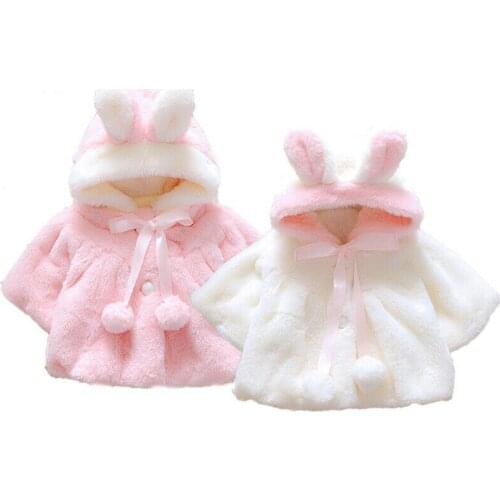 New 2020 Newborn Baby Girls Fur Winter Warm Coat Outerwear Cloak Jacket Kids Clothes
