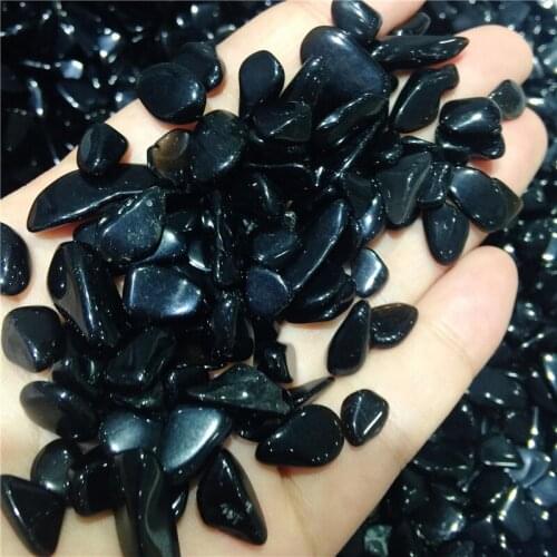 100g natural obsidian crystal tumbled stone particles Gemstone mineral chip natural point Beads Chakra Healing Decorations