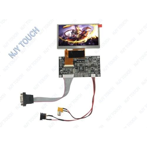 New VGA AV LCD Controller Driver Board Plus 4.3inch TFT AT043TN24 V1 480x272 Panel