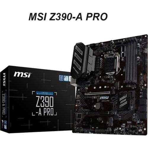 New For MSI Z390-A PRO Mining Motherboard LGA 1151 Intel Z390 6GPU 6PCIE DDR4 64GB SATA 6Gb/s ATX Intel Desktop Motherboard