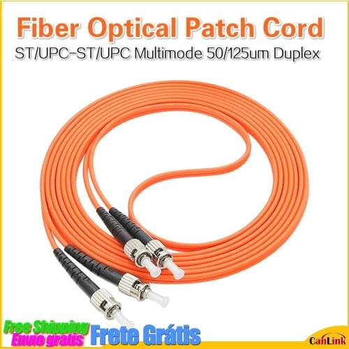 Fiber Optical Patch Cord ST-ST Multimode 50/125um Duplex ST/UPC-ST/UPC fiber optic patch cord 5pcs Lots Free Shipping