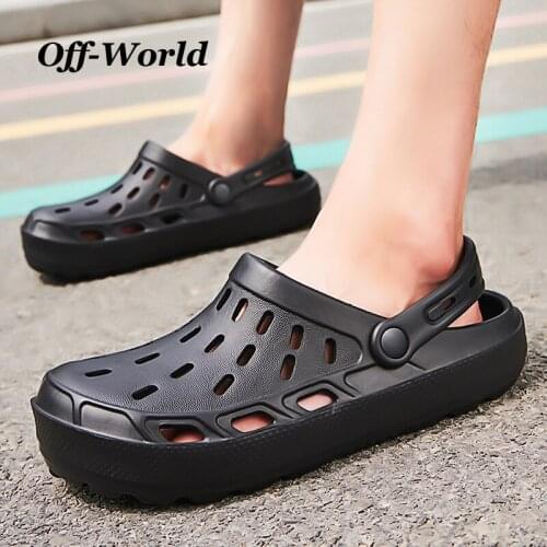 Summer Men Slippers Causal Sandals Garden Shoes Clogs Water Shoes Hospital Shoes Beach Water Slippers Zapatos Hombre Size 39-46