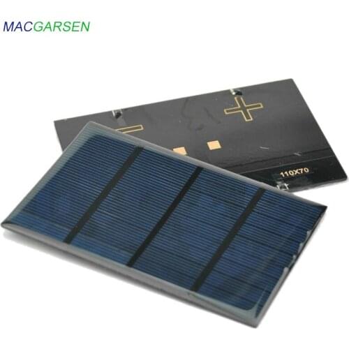1pcs 9V Polycrystalline Solar Panel 1W Solars Cells DIY Portable Solar Battery Charger Power Bank 110*70mm Photovoltaic Module