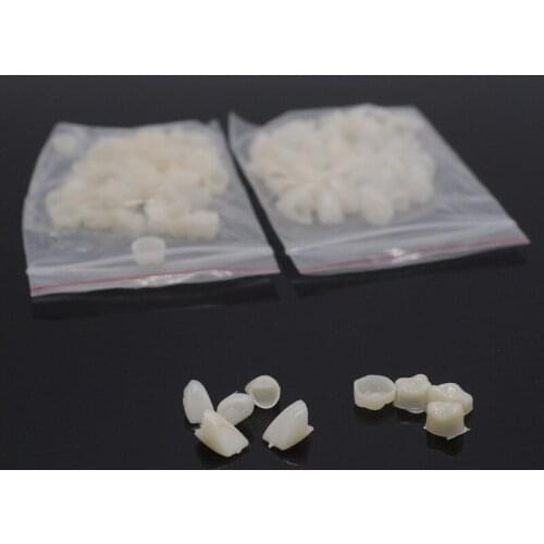 Dental lab Materials Mixed Temporary Crown Cuspid Teeth&Molar about 100pcs/2bag