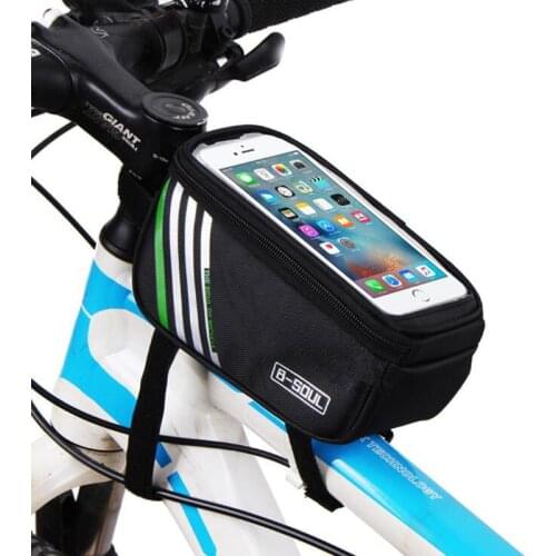 5.7in Bicycle Phone Bag Waterproof Bicycle Bags Outdoor Cycling Bike MTB Tube Frame Storage Bag Bicycle Panniers Accessories