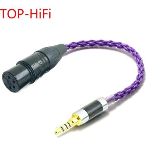 TOP-HiFi Carbon Fiber 3.5mm TRRS Balanced Male to 4-Pin XLR Balanced Female Audio Adapter Cable 3.5mm to XLR Connector Cable
