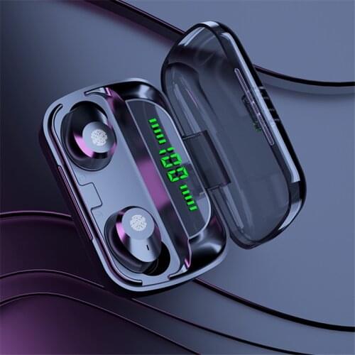 TWS Bluetooth Earphones 2200mAh Charging Box Wireless Headphone 9D Stereo Sports Waterproof Earbuds Headset with Microphone