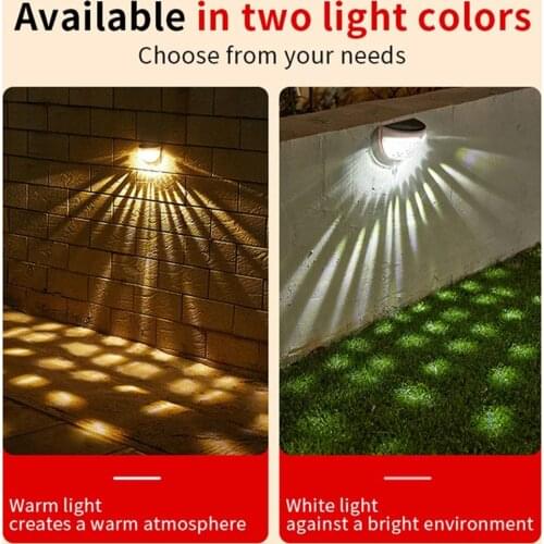 2pcs LED Solar Light Outdoor Wall Lamps Energy Garden Lamps Waterproof Solar Lamp Street Balcony Courtyard Garden Decoration