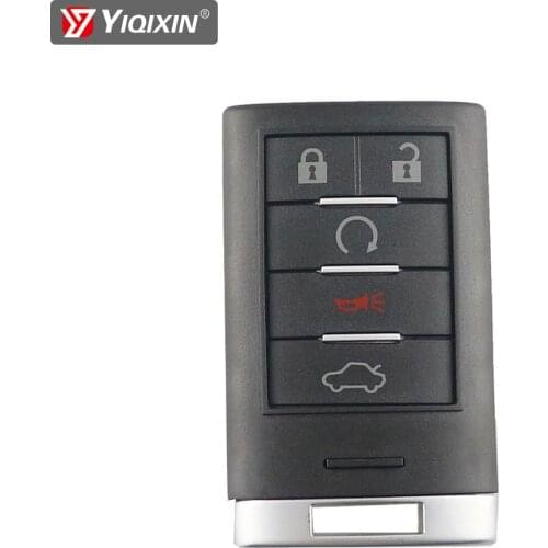 YIQIXIN 5 Buttons Smart Key Case For Cadillac CTS XTS DTS SRX ATS Escalade GMC 2013-2014 Remote Car Key Shell Fob Keyless Entry