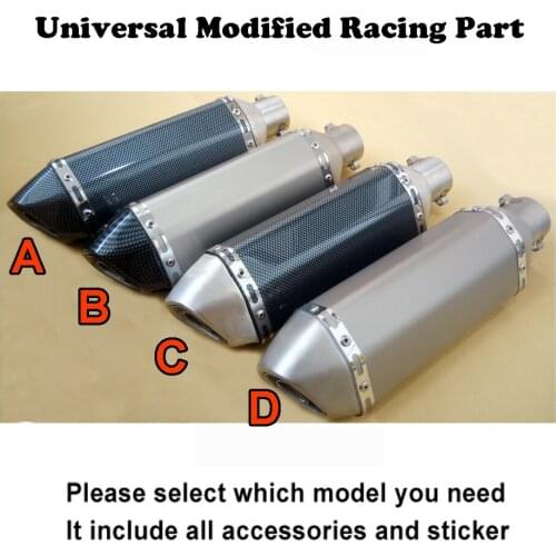 Universal Motorcycle Racing Exhaust Modified Muffle pipe Moto escape fit for most motorcycle ATV Scooter