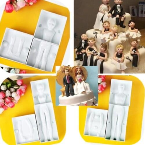 Baking Decoration Fondant 3D People Shaped Cake Figure Moldd To Create Men Women Children Family Set Human Body Decorating Mould