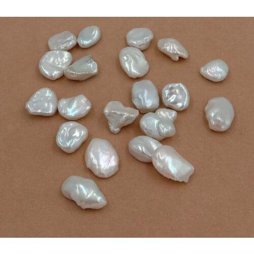 Pearl beads, KESHI PEARL ,baroque pearl beads,100% nature freshwater baroque pearl -around 13-19 mm length . half drilled hole