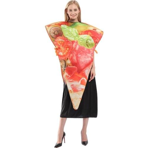 Pizza Costume For Women Adult Halloween Cosplay Party Funny food Costume Carnival Purim Party Stage costumes Vegetables