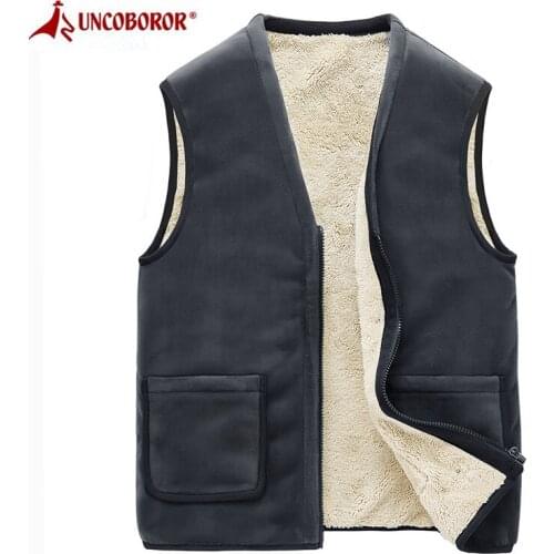 Vest Men Autumn Winter Casual Fleece Sleeveless Jacket Outwear Windbreaker Thermal Plus Velvet Waistcoat Cashmere Vest Men 5XL