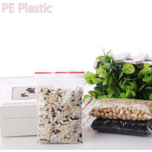 100pcs High Clear Small Plastic Gifts Jewelry Zip-lock Bag Reclosable Nail Powder Hardware Bracelets Beads Spice Trial Pouches