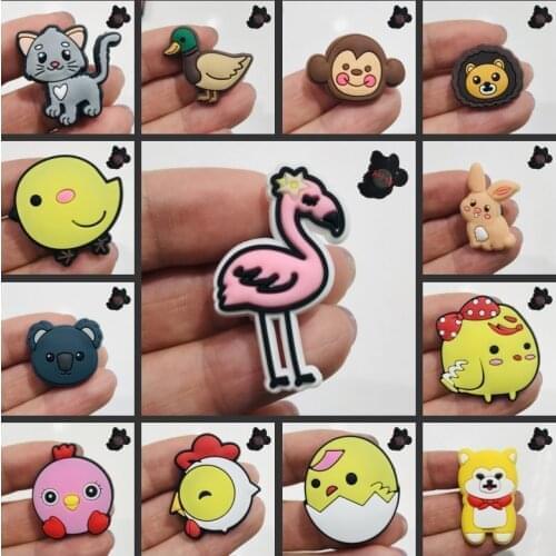 13PCS PVC Cute Animal Fridge Magnetic Sticker Kawaii Chicken Flame Bird Rabbit Monkey Cat Refrigerator Magnets Stationery Toy