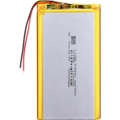 3.7V,10000mAH 1260100 Polymer lithium ion / Li-ion battery for tablet pc BANK,GPS,mp3,mp4