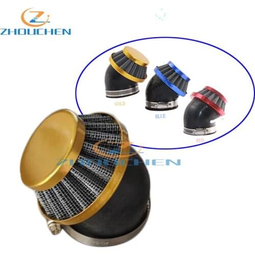 35/38/42/45/48/52/58mm ATV PIT DIRT BIKE 45Degree Cleaner Air Filter Pod Motorcycle Parts