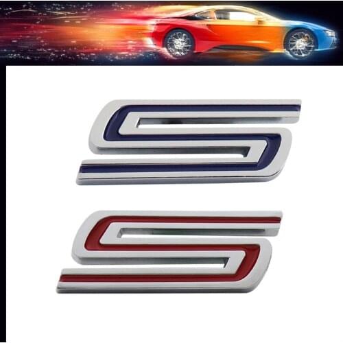 3D Premium S car Fender trunk Rear Decal Emblem Badge Sticker for Mondeo Explorer Mustang fiesta Escort ecosport Sport Edition