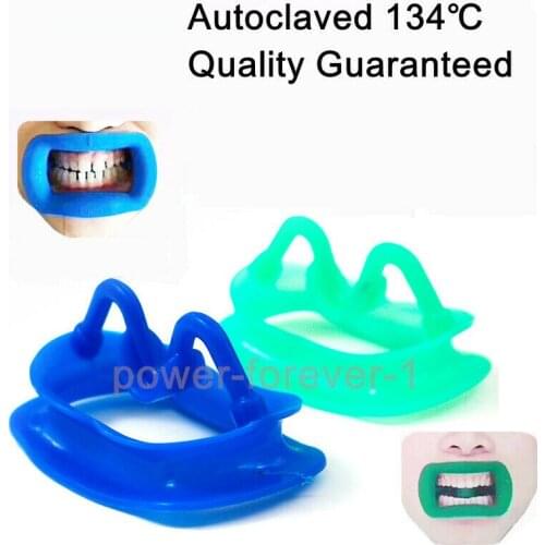 5Pis Dental Teeth Whitening Mouth Opener Cheek Retractor Props Orthodontic Endo 134℃ Blue/Green