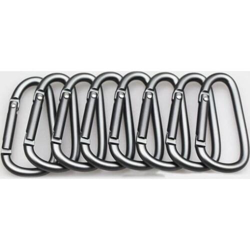5Pcs/Lot D-Type Aluminum Alloy Carabiner Buckle Camping Equipment Backpack Buckle Water Bottle Hanging Buckle Snap Hook Keychai