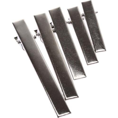 50pcs Flat Single Prong Metal Alligator Clips Hairpins Bow Hair Clip For Hair Hairpins Diy Jewelry Base Accessories