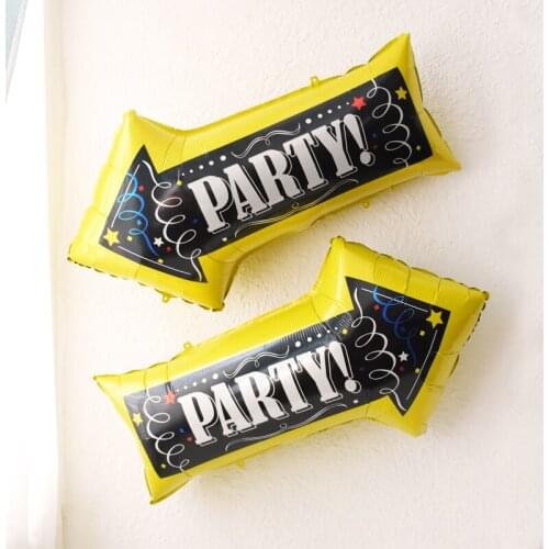 Aluminum Foil Balloon helium balloon for party, Arrow indication sign,left and right sign