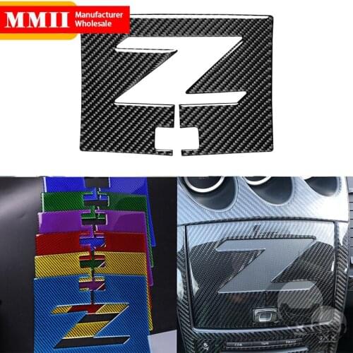 For Nissan 350Z Z33 2003-2009 Navigation Cover Box Door Dash Sticker Decorative Modified Real Carbon Fiber Styling Decoration