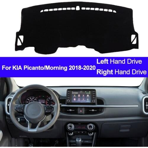 Car Auto Inner Dashboard Cover Dash Mat Carpet Rug For KIA Picanto Morning 2018 2019 2020 LHD RHD 2 Layers Sunshade Auto Cape