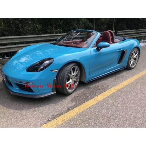 Car Front Bumper Lip Rear Diffuser Spoiler wings Side Skirts Splitters For Porsche 718 Cayman Boxster 2016 2017 2018 body kit