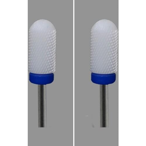 White Ceramic-6Pcs- Nail Drill Bit - Small Rounded Top Bit - (0062.066)