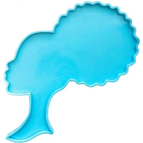 Large Female Male Head Resin Mold Silicone Coaster Mold African Human Tray Mold