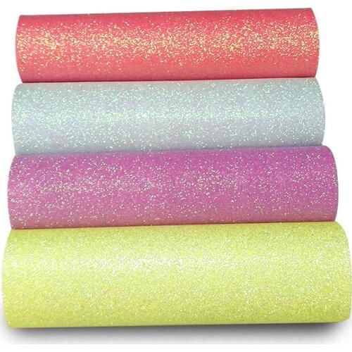 135x30cm Matte Color Fluorescent Shiny Fine Glitter Faux Leather Fabric Sheet Canvas Backing for Making Shoe/Bag/DIY Accessories