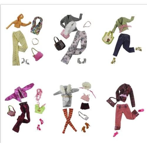 Fashion tops outfit suit Clothes Bag Cap Shoes Belt Accessories set for 11.5inch doll girls gift