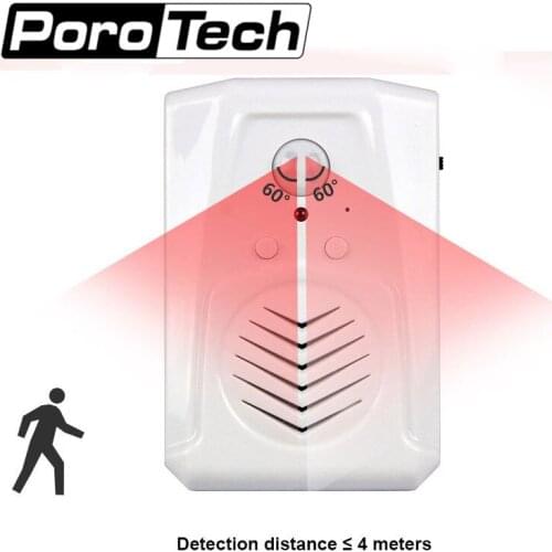 MS-V1.07 Shop Welcome Doorbell Infrared Sensor Activated Sound Player Voice Reminder Bidirectional Infrared Detector