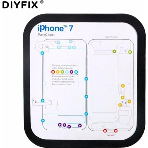 DIYFIX Phone Repair Tools Kit Magnetic Screw Keeper Memory Chart Mat for iPhone 6 6s Plus 7 7 Plus Teardown Repair Guide Pad