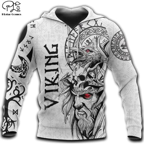 PLstar Cosmos 3DPrint Newfashion Viking Art Tattoo Icelan Totem Harajuku Streetwear Funny Unisex Men/Women Amazing Hoodies/Zip 9