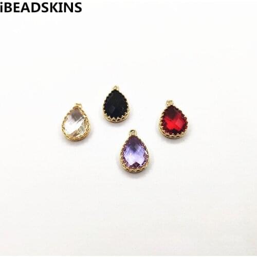 New arrival! 19x12mm 50pcs/lot crystal Rhinestone Drop shape charm/Connectors for Necklace,Earrings parts,hand Made Jewelry DIY
