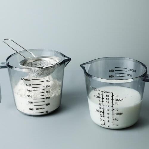 600ML Plastic Measuring Cup With Scale Transparent Mug Pour Spout Measuring Device Baking Cooking Tools