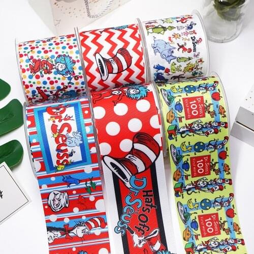 DIY Handmade Materials Printed Grosgrain Ribbon 50 Yard Per Size 41010