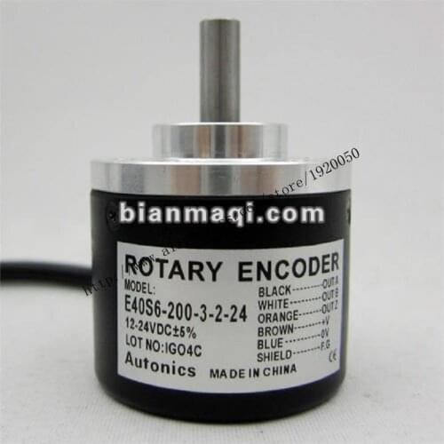 Hot E40S6-200-3-2-24 Autonics rotary encoder solid shaft 6mm 200 line