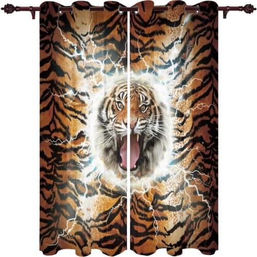 Tiger Skin Texture Growl Large Curtains For Living Dining Modern Simple Curtains Finished Curtains For Dining Room Bedroom