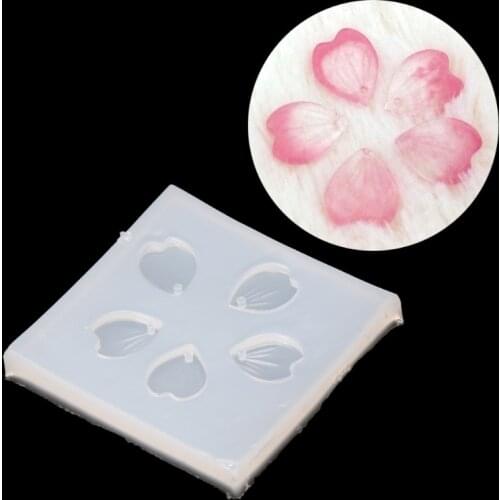 Silicone Mold Cherry Blossom Petal Pendant Mold For DIY Handwork Jewelry Finding