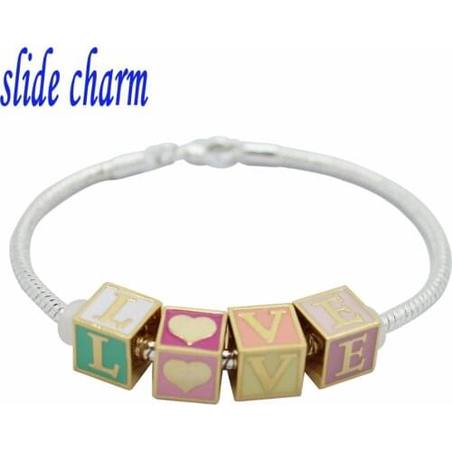 Slide Charm Braided Bracelets