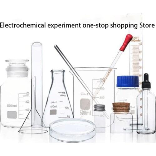 Glassware Conical Flask + Laboratory Plastic Head Apparatus Beaker Dropper Alcohol Lamp Supplies Test Tube