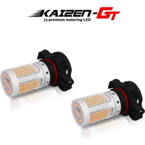 High Power No Hyper Flash PSX24W PS19W PSY24W Canbus Amber Yellow LED Bulbs For Car Front / Rear Turn Signal Lights Accessories